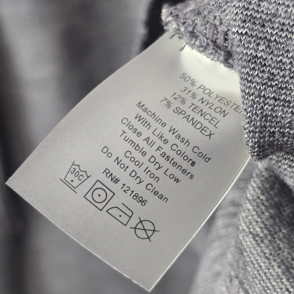 Title Nine Dress Women Large Gray Passport Zip Tank Mini Vest Pockets Zip Tunic - Picture 8 of 11